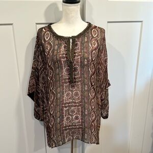 Calypso 100% silk blouse